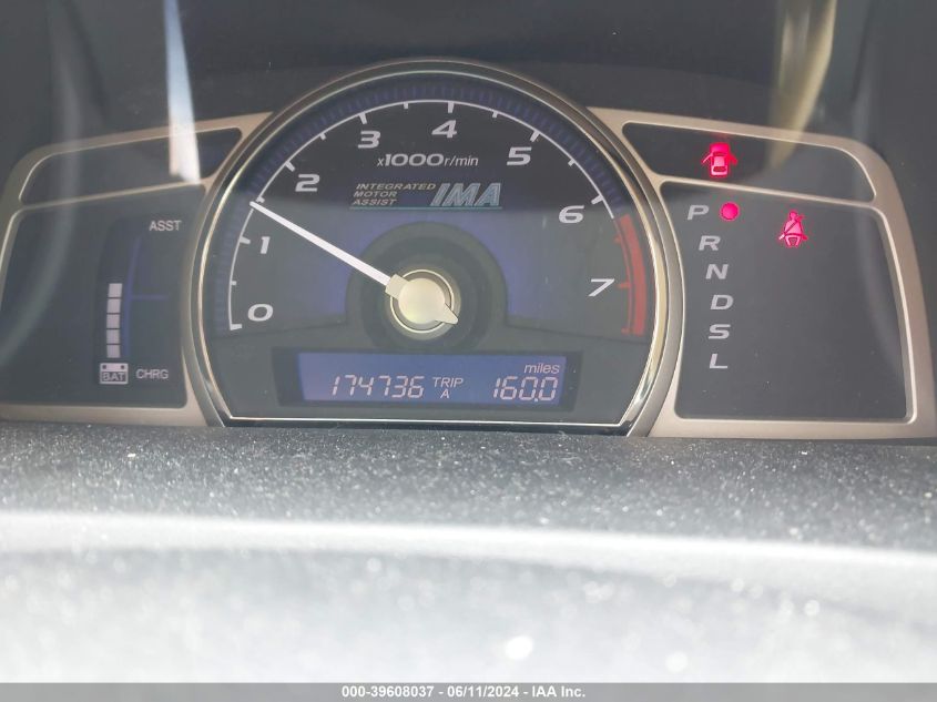 2008 Honda Civic Hybrid VIN: JHMFA36268S002433 Lot: 39608037