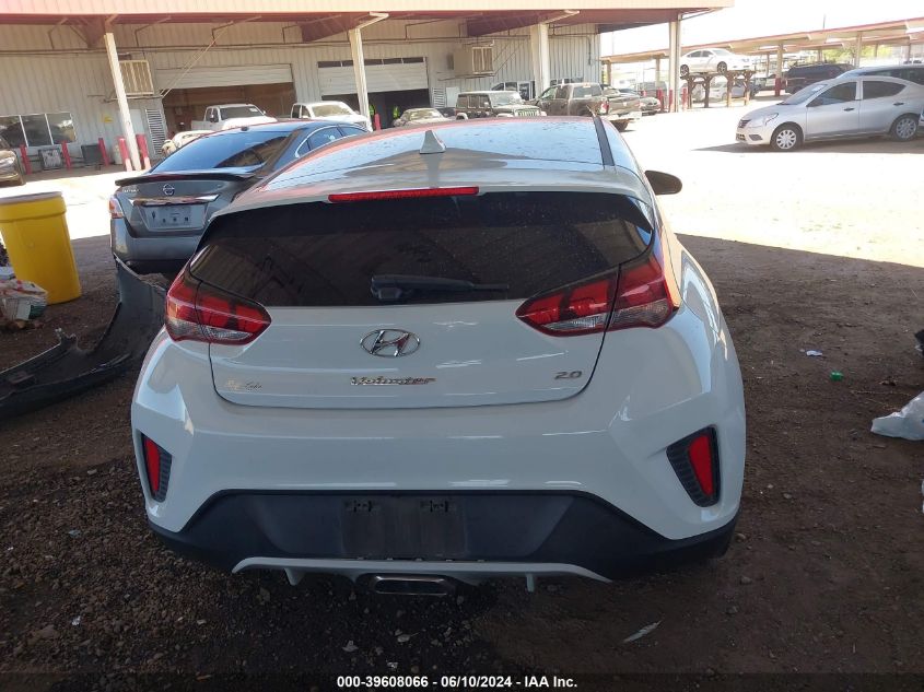 2019 Hyundai Veloster 2.0 VIN: KMHTG6AF1KU015399 Lot: 39608066