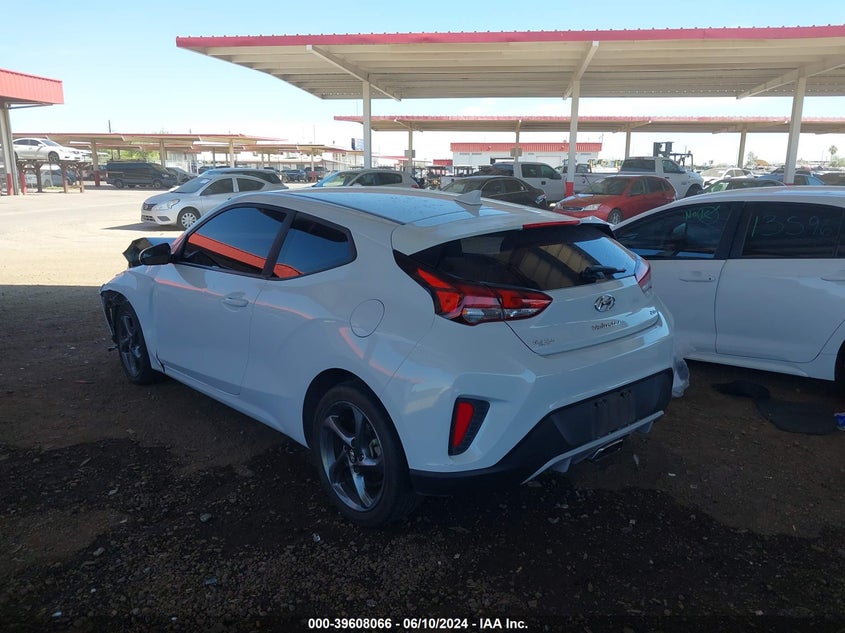 2019 Hyundai Veloster 2.0 VIN: KMHTG6AF1KU015399 Lot: 39608066