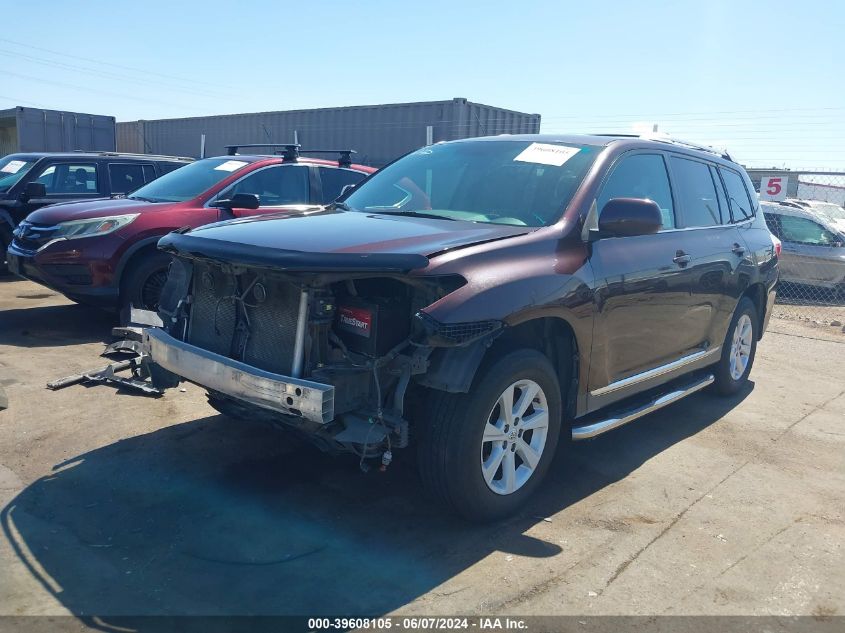 2013 TOYOTA HIGHLANDER BASE V6 - 5TDBK3EH9DS206245