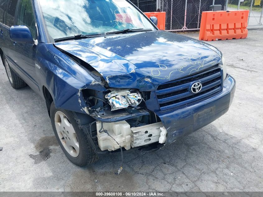 2005 Toyota Highlander Limited V6 VIN: JTEEP21A450077364 Lot: 39608108