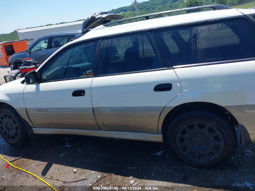 2000 Subaru Outback VIN: 4S3BH6652Y7600951 Lot: 39608140