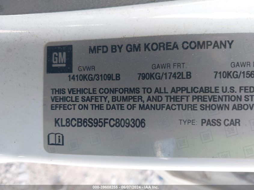 2015 CHEVROLET SPARK LS CVT - KL8CB6S95FC809306