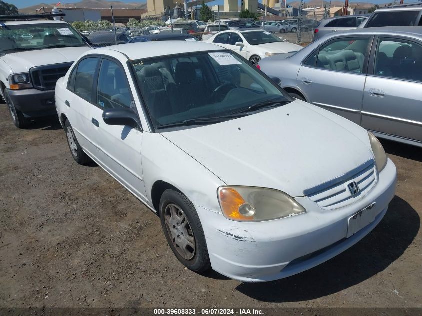 2001 Honda Civic Lx VIN: JHMES165X1S003551 Lot: 39608333