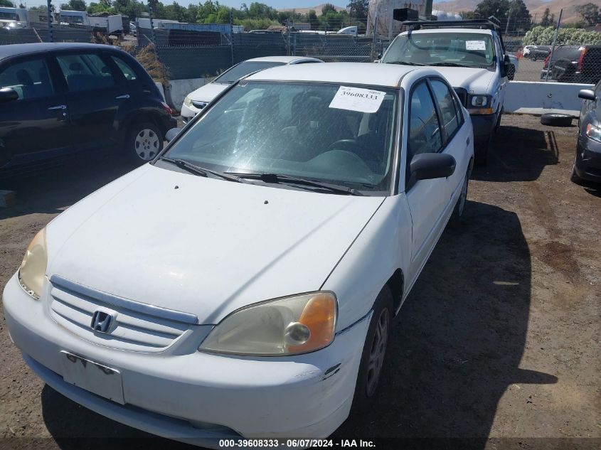 2001 Honda Civic Lx VIN: JHMES165X1S003551 Lot: 39608333