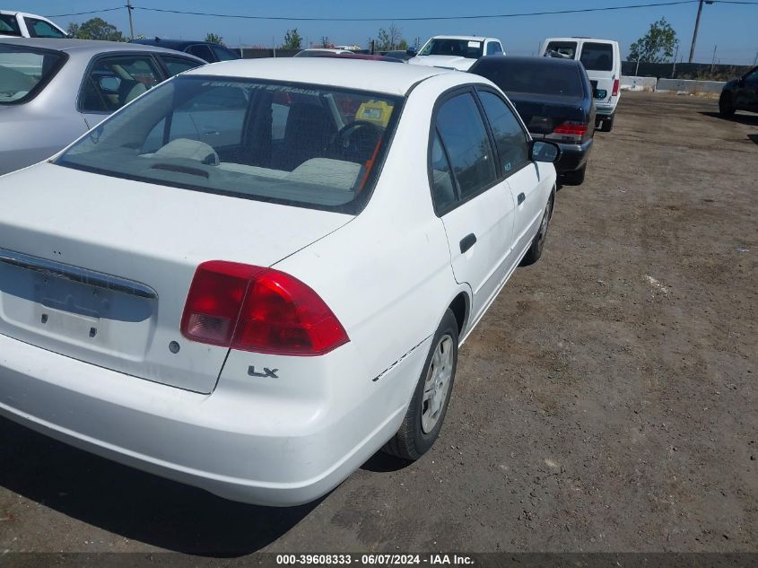 2001 Honda Civic Lx VIN: JHMES165X1S003551 Lot: 39608333