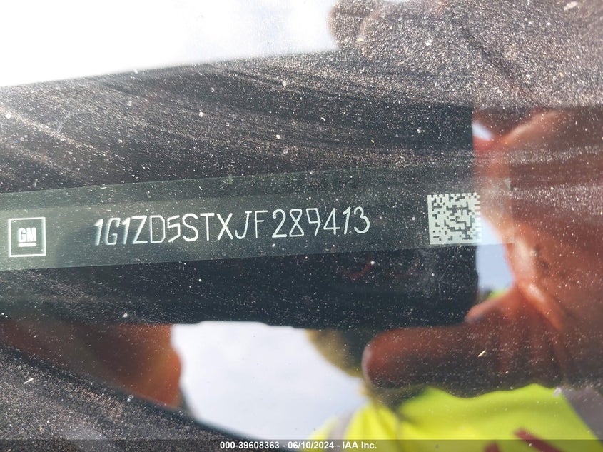 2018 Chevrolet Malibu Lt VIN: 1G1ZD5STXJF289413 Lot: 39608363