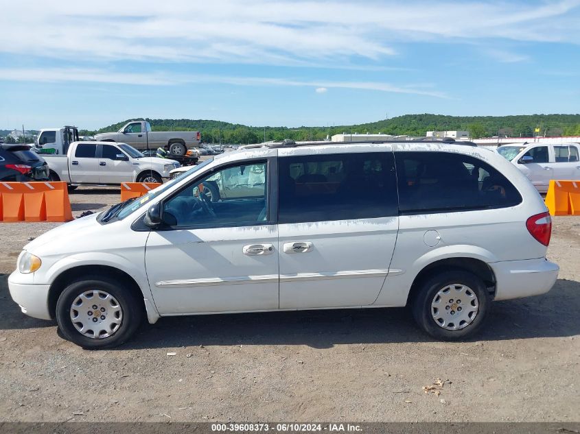 2002 Chrysler Town & Country Lx VIN: 2C4GP44372R755449 Lot: 39608373