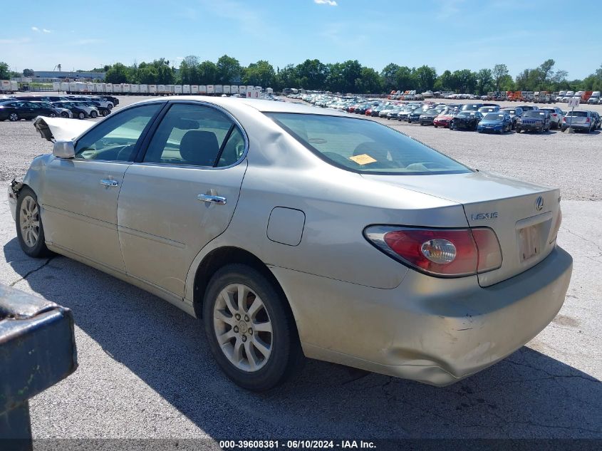 2004 Lexus Es 330 VIN: JTHBA30G845000307 Lot: 39608381