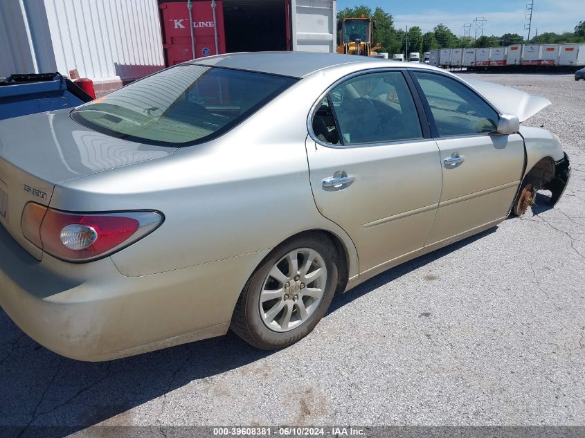 2004 Lexus Es 330 VIN: JTHBA30G845000307 Lot: 39608381