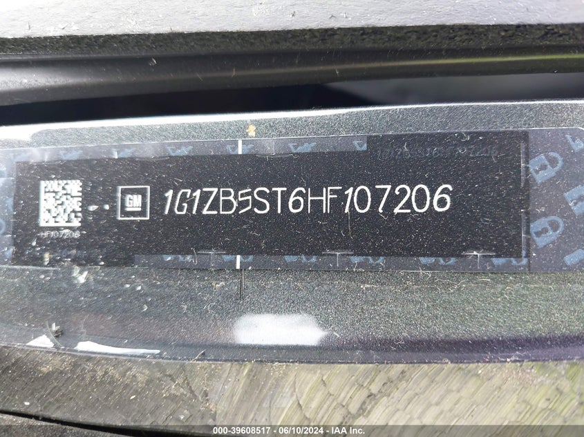 2017 Chevrolet Malibu Ls VIN: 1G1ZB5ST6HF107206 Lot: 39608517