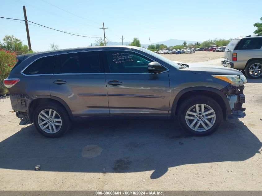 2016 Toyota Highlander Le V6 VIN: 5TDBKRFH6GS347649 Lot: 39608601