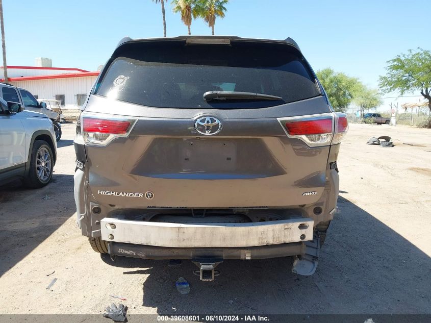 2016 Toyota Highlander Le V6 VIN: 5TDBKRFH6GS347649 Lot: 39608601