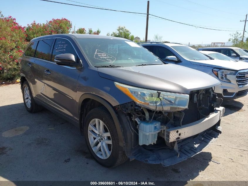 2016 Toyota Highlander Le V6 VIN: 5TDBKRFH6GS347649 Lot: 39608601