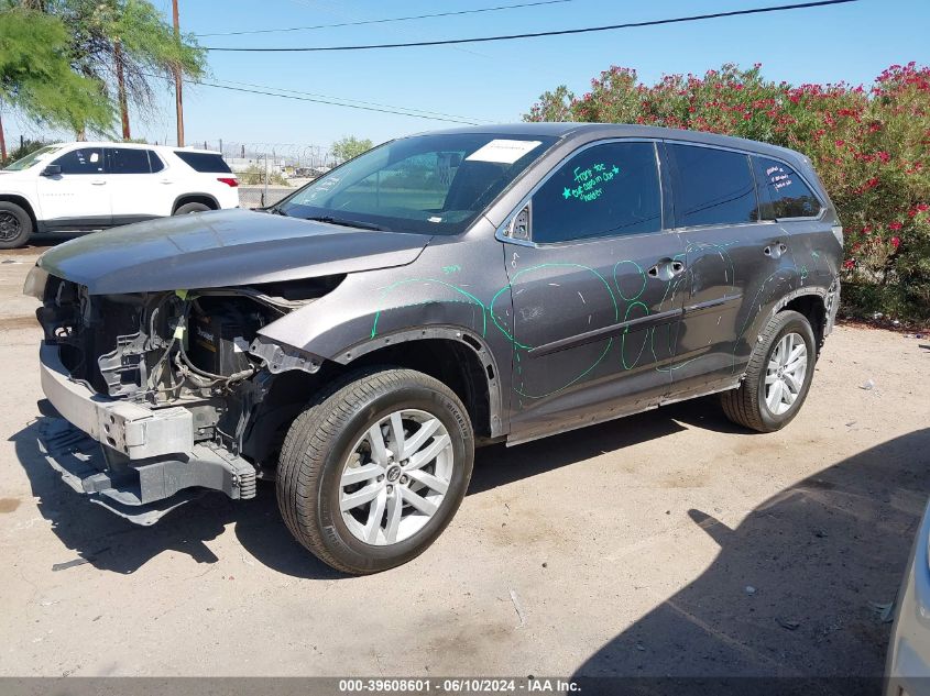 2016 Toyota Highlander Le V6 VIN: 5TDBKRFH6GS347649 Lot: 39608601