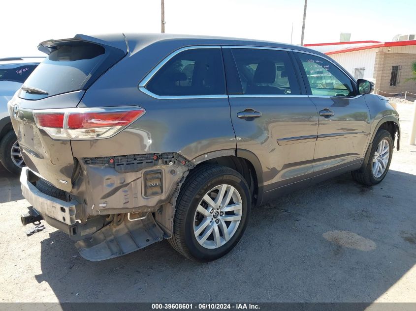 2016 Toyota Highlander Le V6 VIN: 5TDBKRFH6GS347649 Lot: 39608601