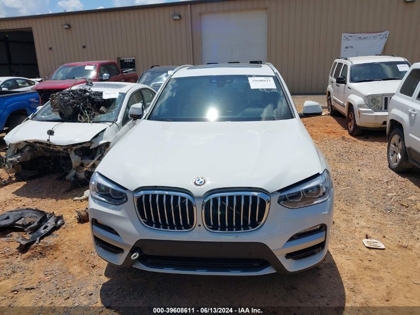 2020 BMW X3 xDrive30I VIN: 5UXTY5C02L9C80181 Lot: 39608611