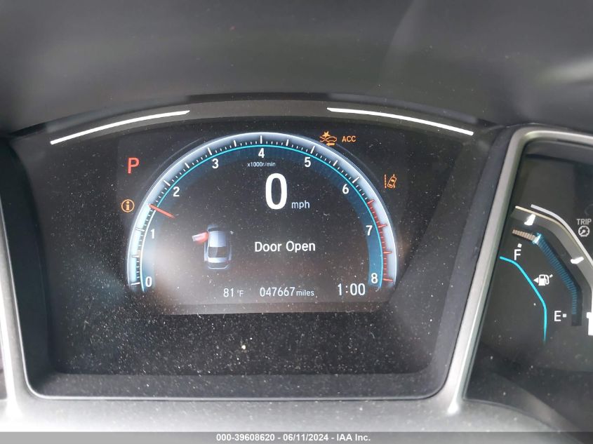 2019 Honda Civic Ex VIN: 19XFC1F31KE005419 Lot: 39608620