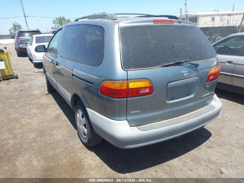 1999 Toyota Sienna Le VIN: 4T3ZF13C0XU110876 Lot: 39608643