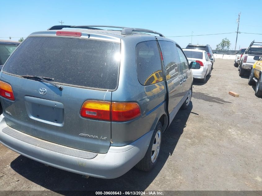 1999 Toyota Sienna Le VIN: 4T3ZF13C0XU110876 Lot: 39608643