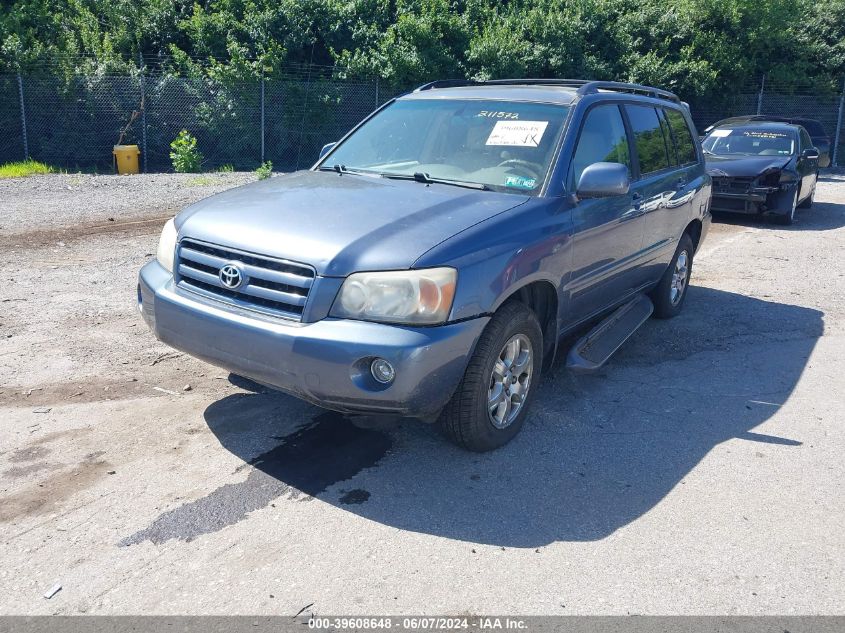 2007 Toyota Highlander V6 VIN: JTEHP21A370211572 Lot: 39608648
