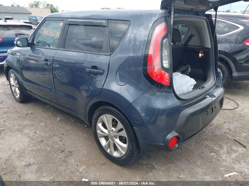 2014 Kia Soul + VIN: KNDJP3A58E7095658 Lot: 39608651