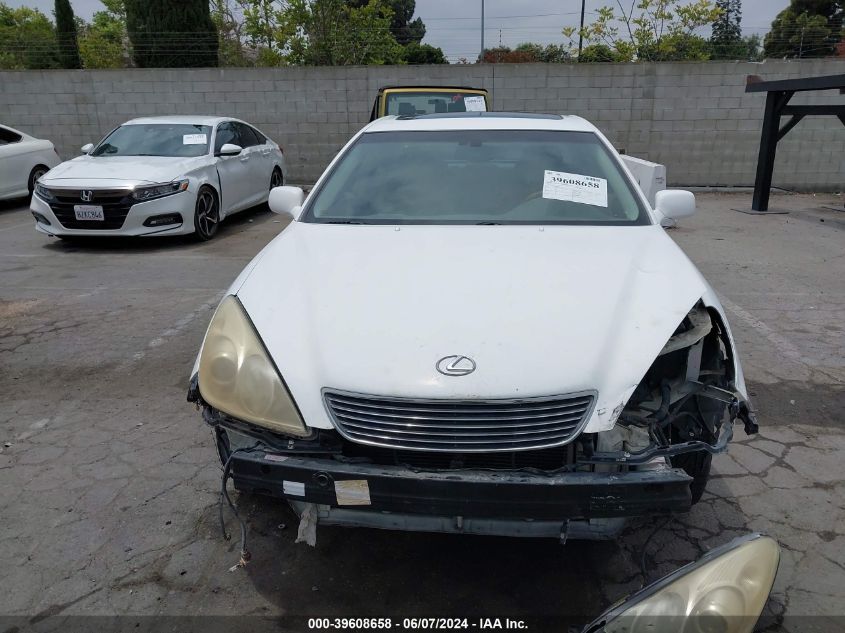 2005 Lexus Es 330 VIN: JTHBA30G855115474 Lot: 39608658