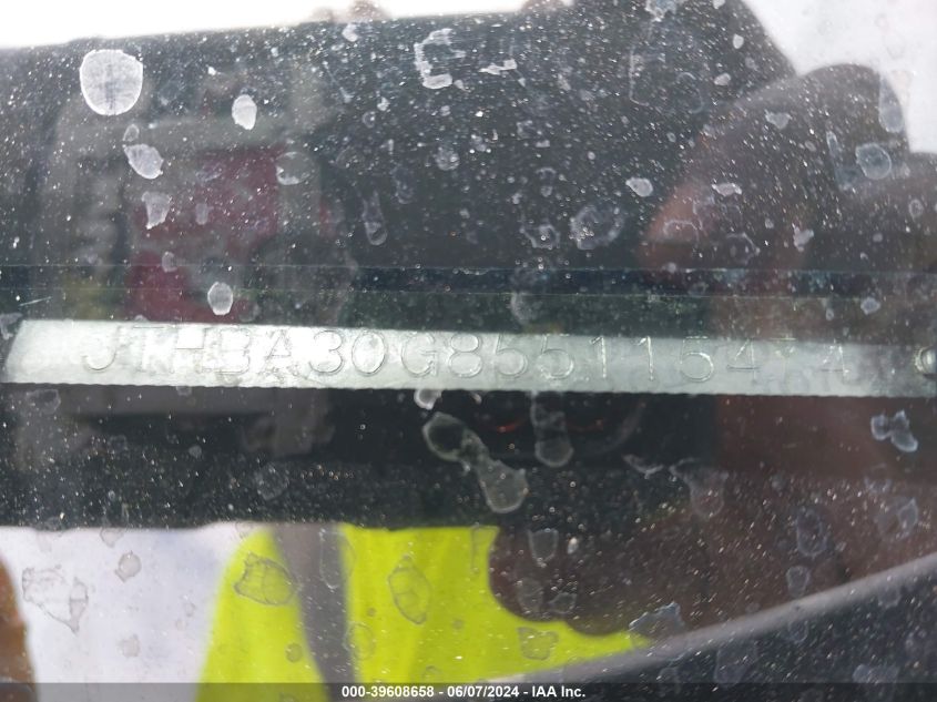 2005 Lexus Es 330 VIN: JTHBA30G855115474 Lot: 39608658