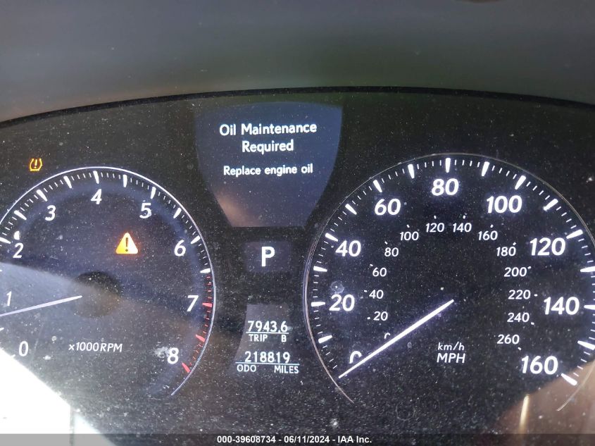 2007 Lexus Ls 460 L VIN: JTHGL46F675002999 Lot: 39608734