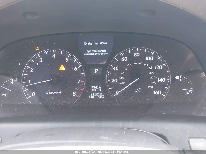 2007 Lexus Ls 460 L VIN: JTHGL46F675002999 Lot: 39608734