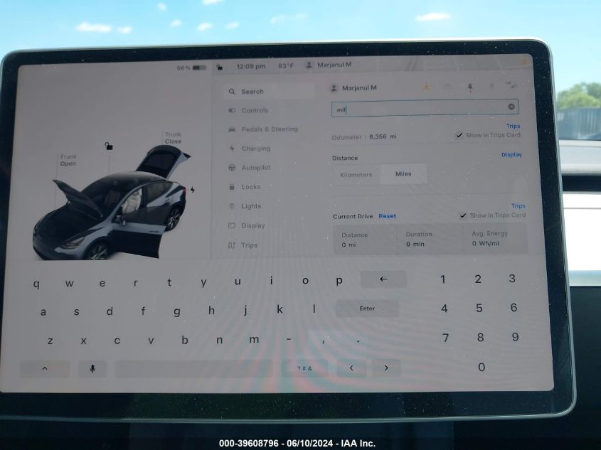 2023 Tesla Model Y Awd/Long Range Dual Motor All-Wheel Drive VIN: 7SAYGDEE9PF894329 Lot: 39608796