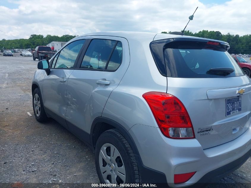 2017 Chevrolet Trax Ls VIN: KL7CJKSB5HB147187 Lot: 39608799