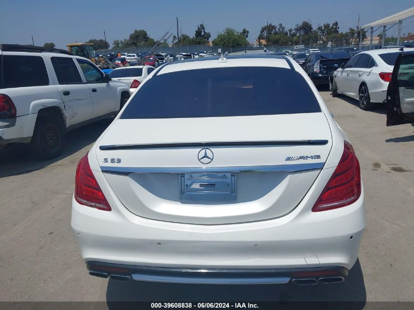 2015 Mercedes-Benz S 63 Amg 4Matic VIN: WDDUG7JB1FA102518 Lot: 39608838