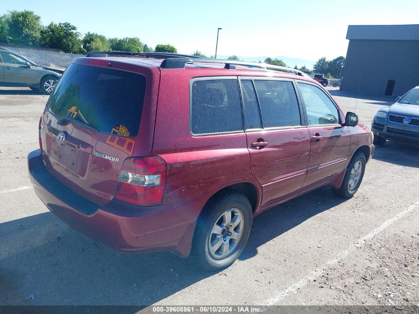 2005 Toyota Highlander VIN: JTEDD21AX50125311 Lot: 39608861