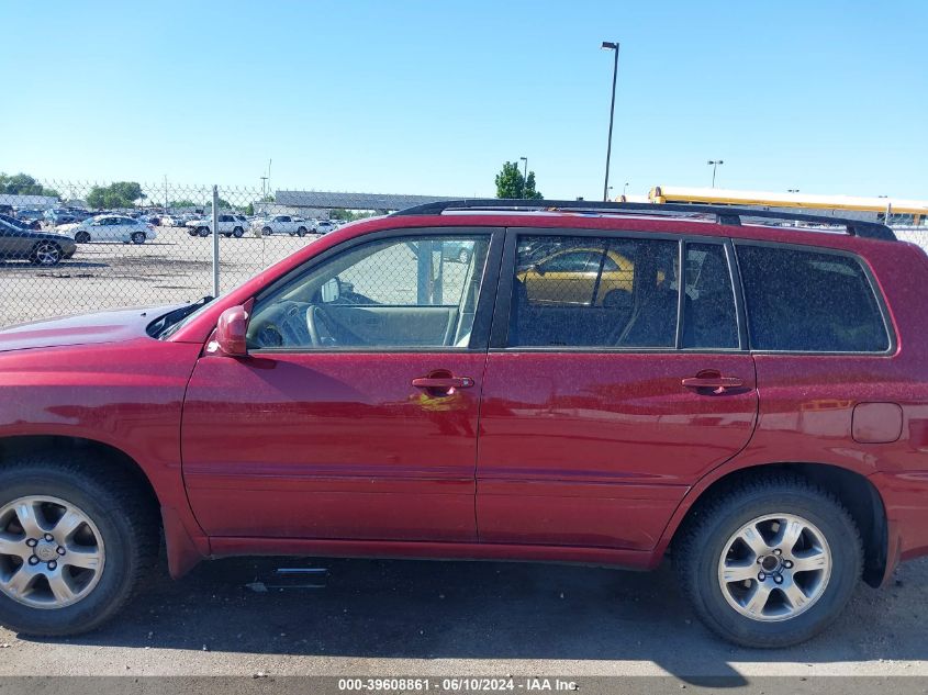 2005 Toyota Highlander VIN: JTEDD21AX50125311 Lot: 39608861