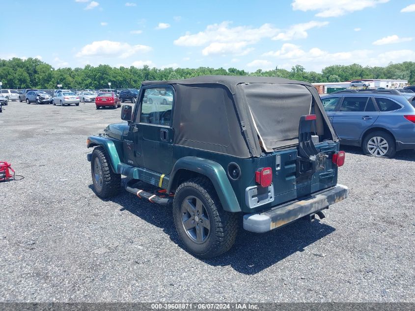 1999 Jeep Wrangler Sahara VIN: 1J4FY49S6XP455641 Lot: 39608871