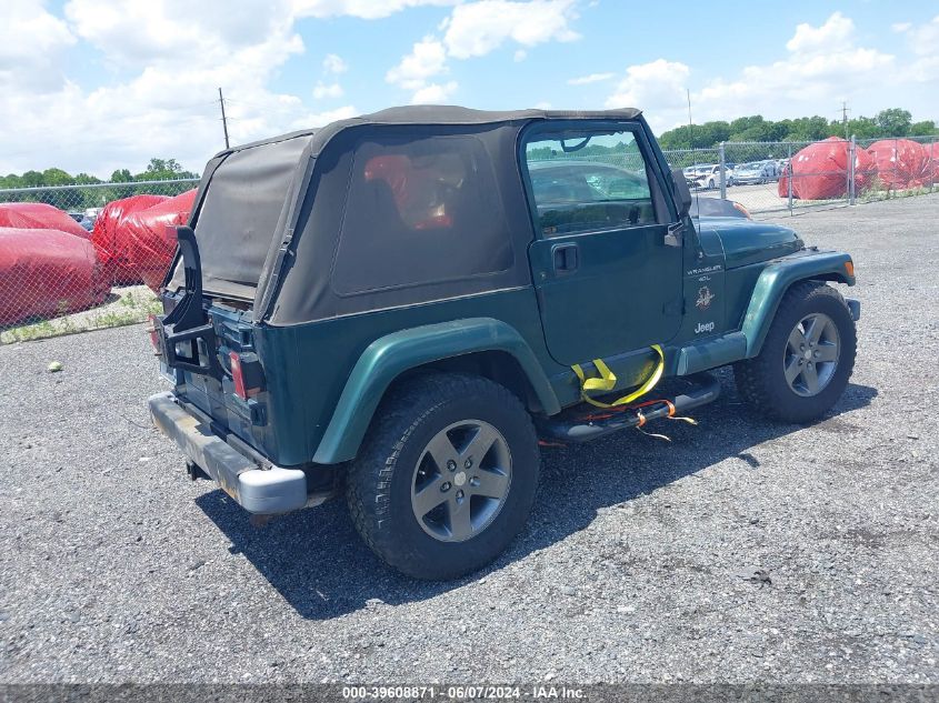 1999 Jeep Wrangler Sahara VIN: 1J4FY49S6XP455641 Lot: 39608871