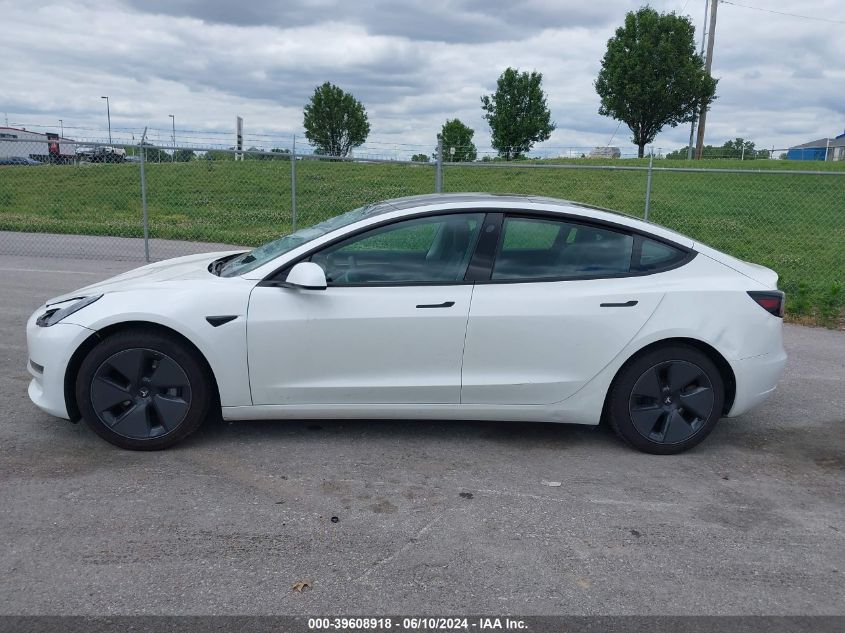 2021 Tesla Model 3 Standard Range Plus Rear-Wheel Drive VIN: 5YJ3E1EAXMF976865 Lot: 40882188