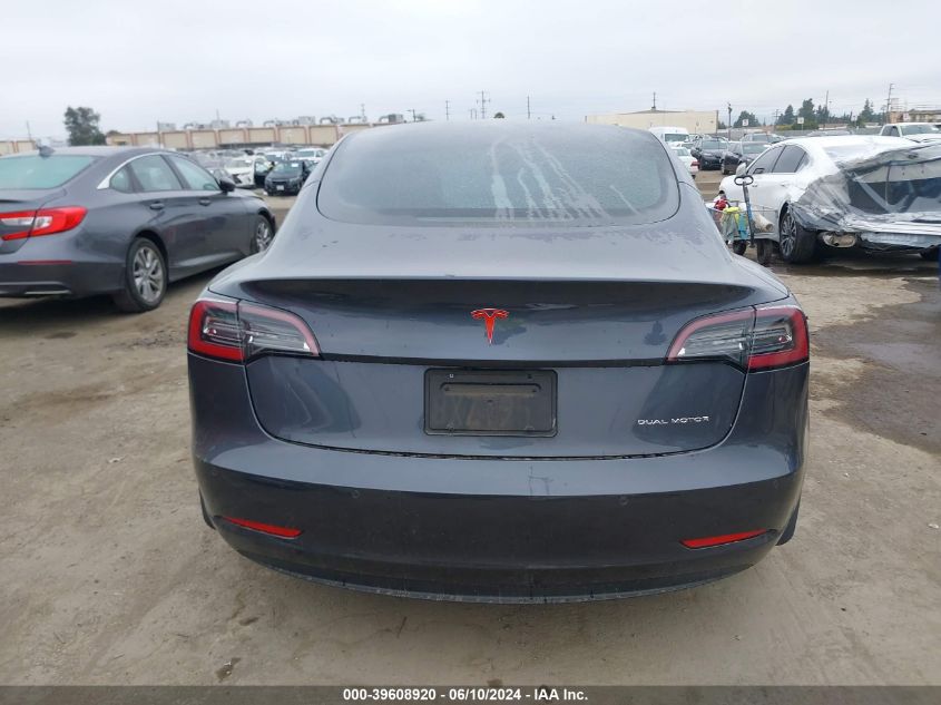 2021 Tesla Model 3 Long Range Dual Motor All-Wheel Drive VIN: 5YJ3E1EB5MF044372 Lot: 39608920