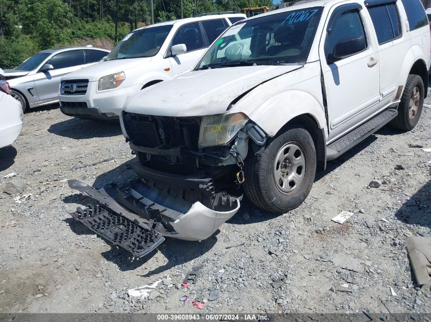 2005 Nissan Pathfinder Xe VIN: 5N1AR18UX5C781067 Lot: 39608943