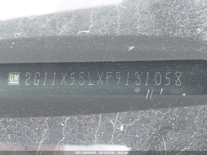 2015 Chevrolet Impala 1Fl VIN: 2G11X5SLXF9131058 Lot: 39608989