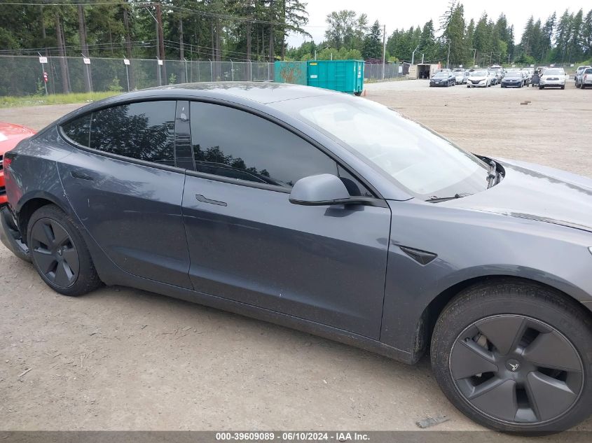 2023 Tesla Model 3 Rear-Wheel Drive VIN: 5YJ3E1EA8PF617051 Lot: 39609089