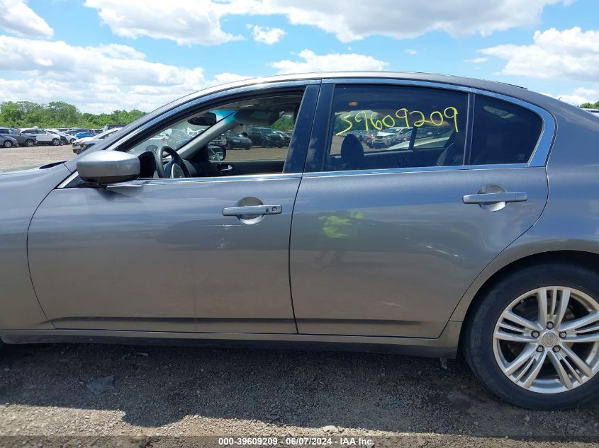 2013 Infiniti G37X VIN: JN1CV6AR2DM755893 Lot: 39609209