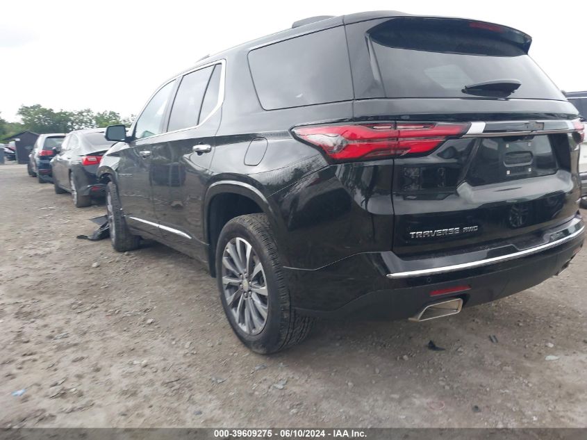 2022 Chevrolet Traverse Awd Premier VIN: 1GNEVKKW3NJ189742 Lot: 39609275
