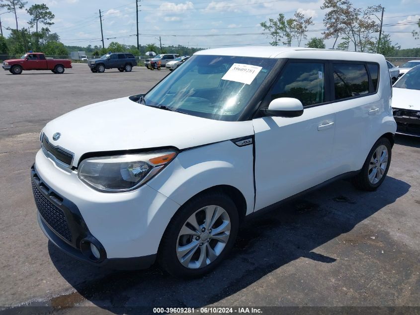 2016 Kia Soul + VIN: KNDJP3A56G7325264 Lot: 39609281