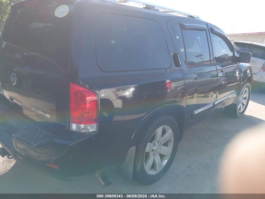 2010 Nissan Armada Titanium VIN: 5N1BA0ND3AN601078 Lot: 39609343