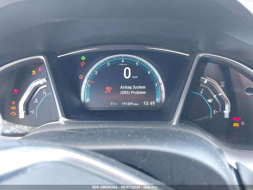 2018 Honda Civic Ex VIN: 2HGFC2F72JH530938 Lot: 39609384