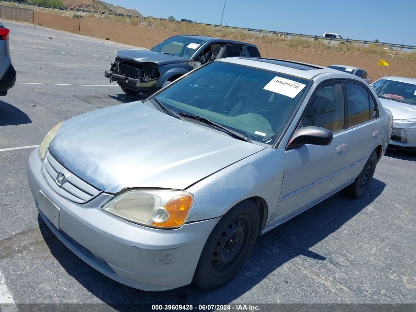 2002 Honda Civic Ex VIN: 2HGES26782H585054 Lot: 39609428