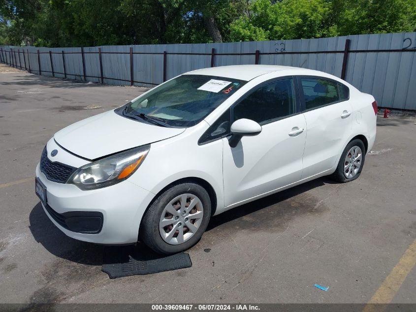 2012 Kia Rio Lx VIN: KNADM4A3XC6086017 Lot: 39609467