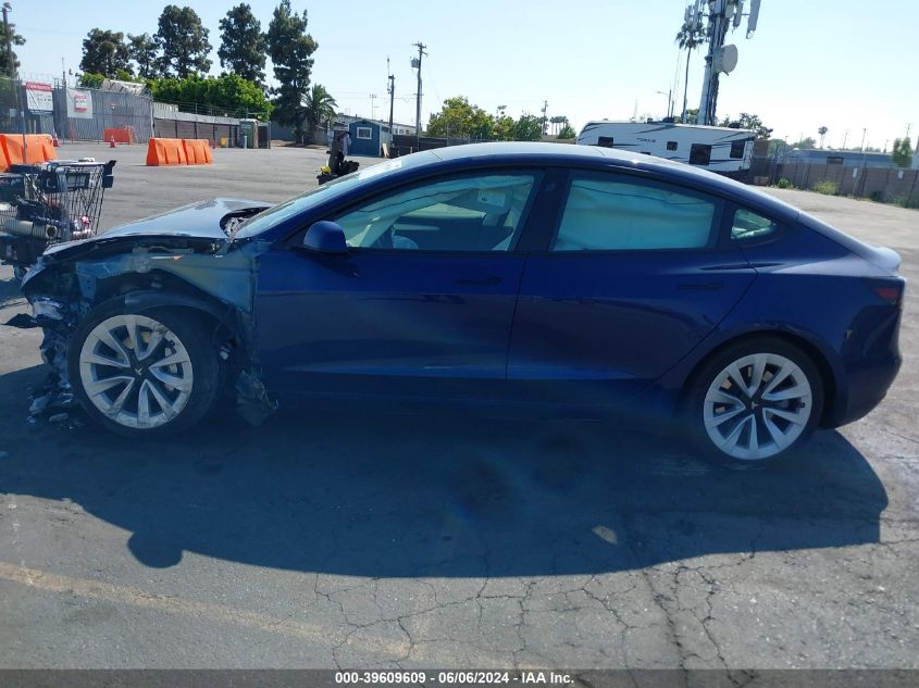 2022 Tesla Model 3 Long Range Dual Motor All-Wheel Drive VIN: 5YJ3E1EB5NF365944 Lot: 39609609